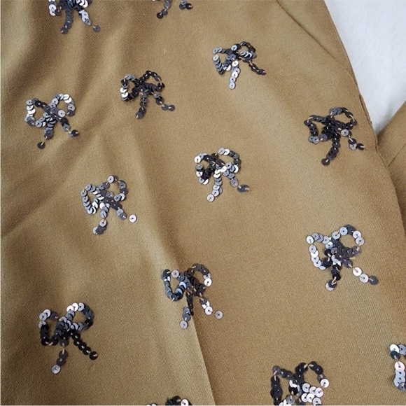 J.Crew Collection silk Sequin Bow Pants size 0 - Picture 9 of 15